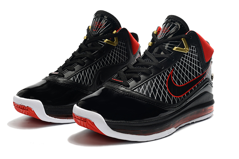 2020 Nike Lebron 7 Retro Black Red White Basketball Shoes